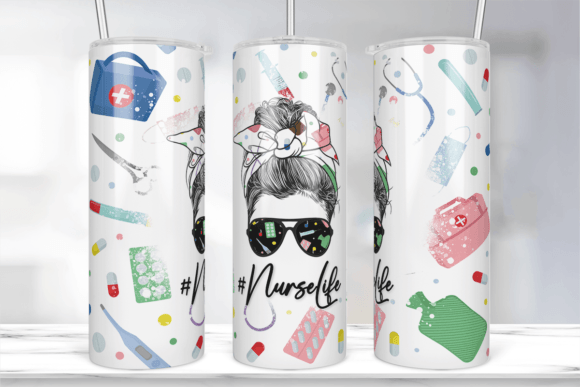 A Design Review: Nurse Life Messy Bun Tumbler Wrap