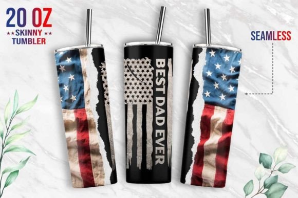 A Designer's Judgment on the Best Dad Ever Flag Tumbler Asset