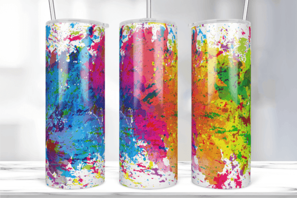 A Watercolor Tumbler Wrap for Editorial Graphics and Print Templates