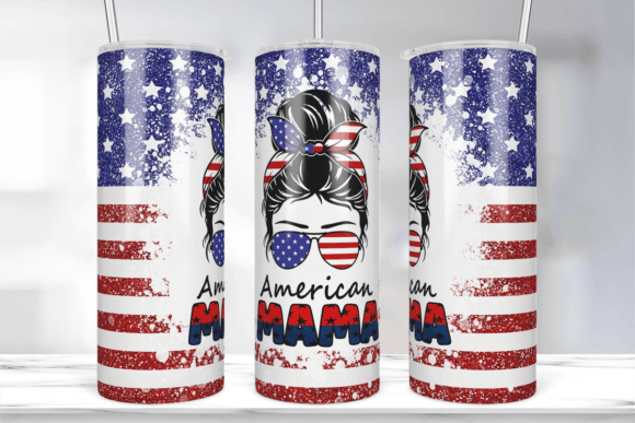 American Mama Tumbler Sublimation Graphics for Crafts
