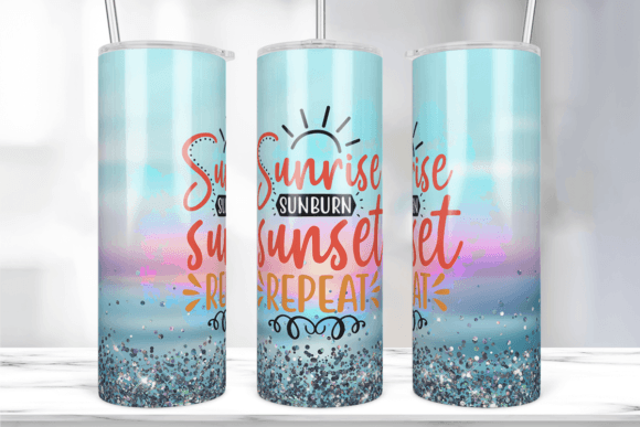 Assessing the Sunrise Sunburn Sunset Tumbler Wrap for Brand Design