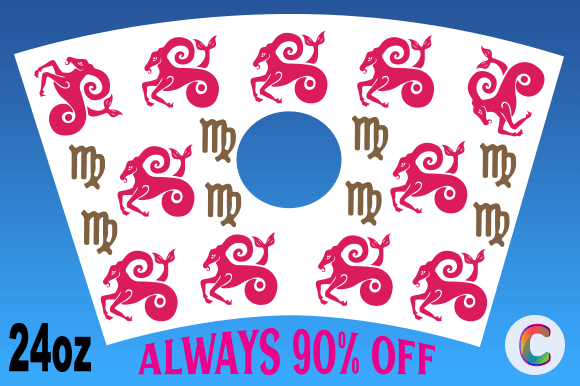 Capricorn Cold Cup Graphics for Crafts and Content