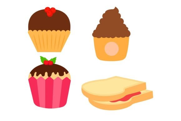 Cupcake Chocolate Graphics for Merchandise & Icons