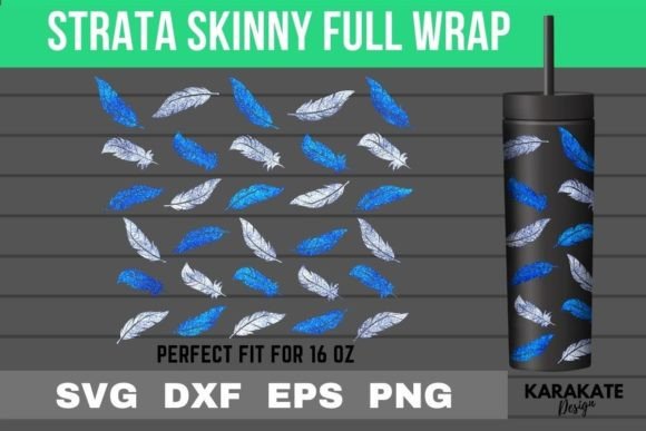 Feathers Skinny Wrap SVG: A Graphics Asset for Crafts & Commercial Use