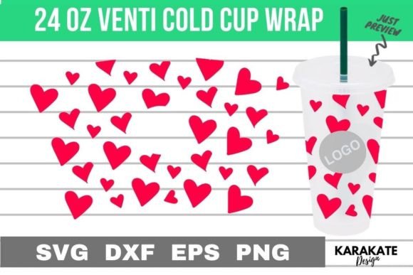 Little Heart Venti Wrap: A Graphic Design Asset for Crafts & Commerce