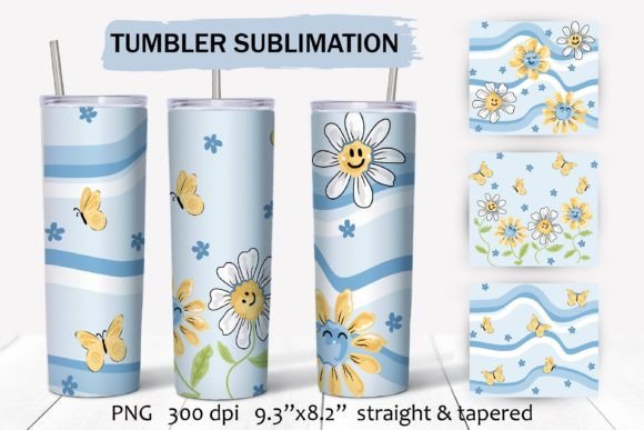 Perfect Daisy Graphics for Sublimating Craft Tumblers