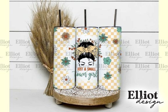 Small Town Girl Tumbler Wrap PNG for Crafts & Graphics
