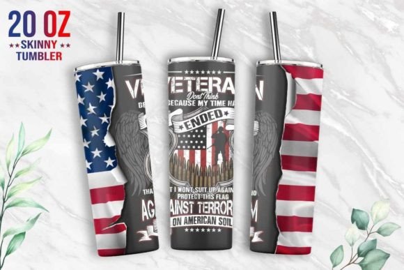 Veteran American Flag Graphics for Print Templates & Branding
